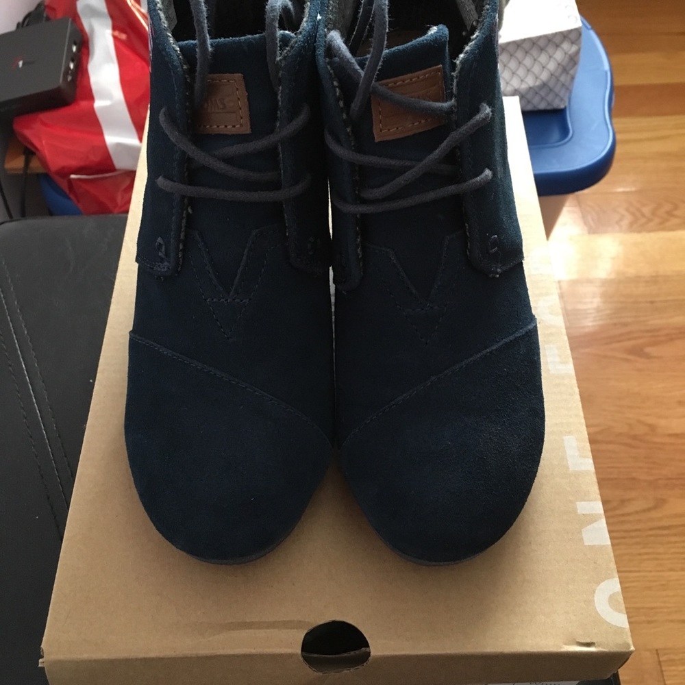 Toms suede booties. Size 7.5